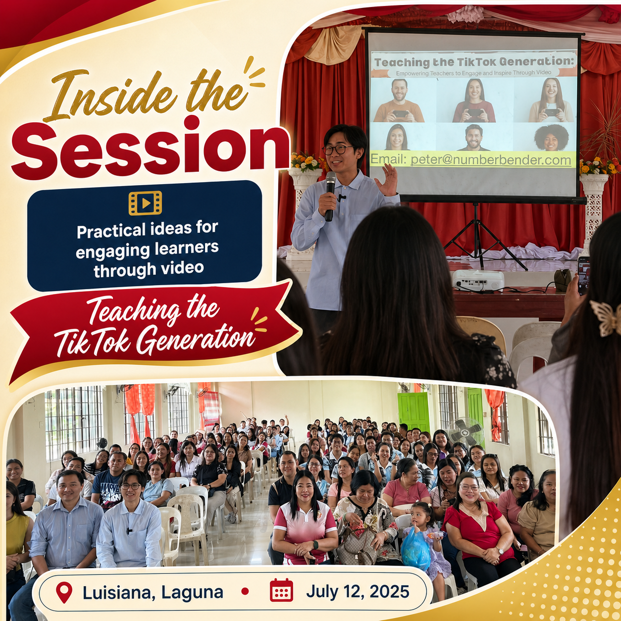 Workshop in Luisiana, Laguna — 300 K–12 teachers (slide 2 of 5)