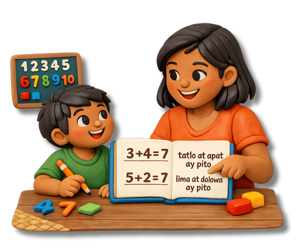 Filipino students learning math with Numberbender