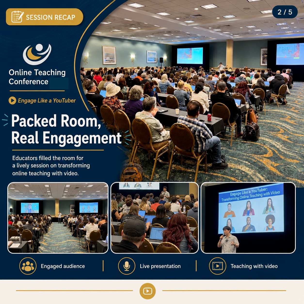 Dr. E presenting at the OTC 2025 plenary in Long Beach (slide 2 of 5)
