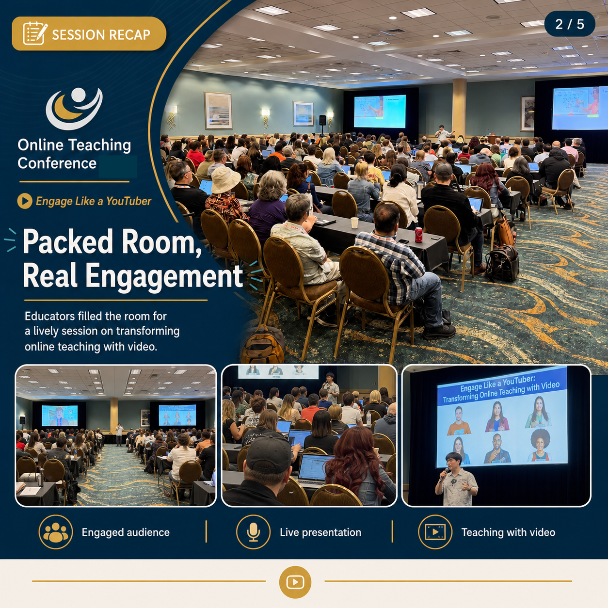Dr. E presenting at the OTC 2025 plenary in Long Beach (slide 2 of 5)