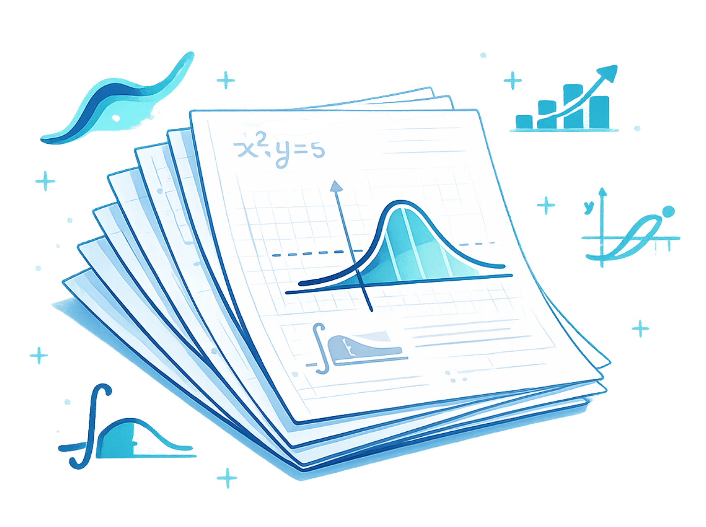 Stack of free printable math worksheets